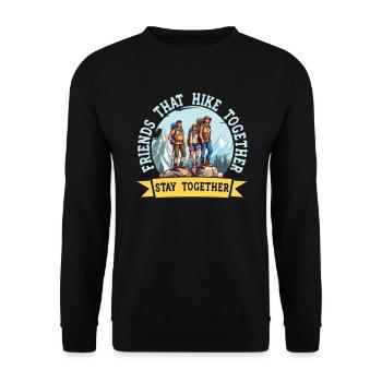 Hiking Couple Hiking Buddy Mountain Climbing Hiker - Unisex Sweatshirt - black - Front - Alina (178cm) & Michal (187cm)
