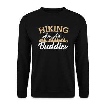 Hiking Couple Hiking Buddy Mountain Climbing Hiker - Unisex Sweatshirt - black - Front - Alina (178cm) & Michal (187cm)