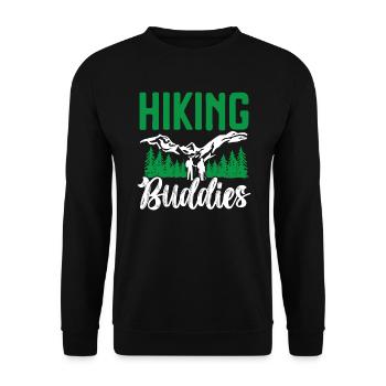 Hiking Couple Hiking Buddy Mountain Climbing Hiker - Unisex Sweatshirt - black - Front - Alina (178cm) & Michal (187cm)