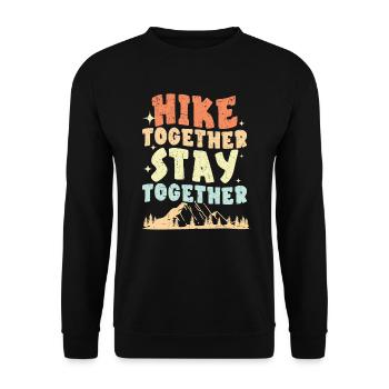 Hiking Couple Hiking Buddy Mountain Climbing Hiker - Unisex Sweatshirt - black - Front - Alina (178cm) & Michal (187cm)