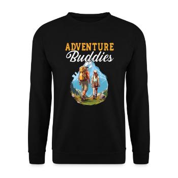 Hiking Couple Hiking Buddy Mountain Climbing Hiker - Unisex Sweatshirt - black - Front - Alina (178cm) & Michal (187cm)