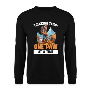 Hiking Cat Hiker Cat Owner Mountain Climbing Hiker - Unisex Sweatshirt - black - Front - Alina (178cm) & Michal (187cm)