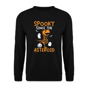Dinosaur Halloween Trick Or Treat Dino Lover - Unisex Sweatshirt - black - Front - Alina (178cm) & Michal (187cm)