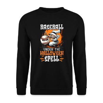 Baseball Halloween Trick Or Treat Baseball Player - Unisex Sweatshirt - black - Front - Alina (178cm) & Michal (187cm)