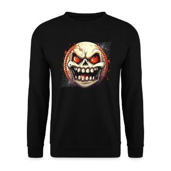 Baseball Halloween Trick Or Treat Baseball Player - Unisex Sweatshirt - black - Front - Alina (178cm) & Michal (187cm)