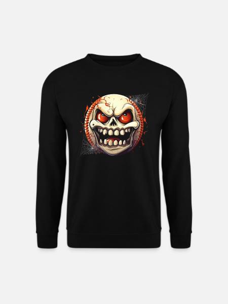 Baseball Halloween Süßes oder Saures Baseballspieler - Unisex Pullover - Schwarz