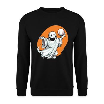 Baseball Halloween Trick Or Treat Baseball Player - Unisex Sweatshirt - black - Front - Alina (178cm) & Michal (187cm)