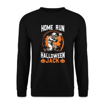 Baseball Halloween Trick Or Treat Baseball Player - Unisex Sweatshirt - black - Front - Alina (178cm) & Michal (187cm)