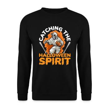 Baseball Halloween Trick Or Treat Baseball Player - Unisex Sweatshirt - black - Front - Alina (178cm) & Michal (187cm)