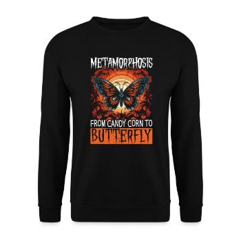 Butterfly Halloween Trick Or Treat Insect Lover - Unisex Sweatshirt - black - Front - Alina (178cm) & Michal (187cm)