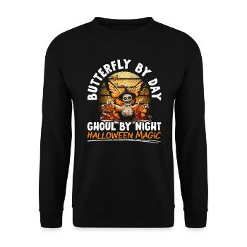 Butterfly Halloween Trick Or Treat Insect Lover - Unisex Sweatshirt - black - Front - Alina (178cm) & Michal (187cm)