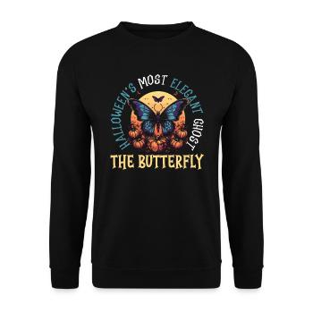 Butterfly Halloween Trick Or Treat Insect Lover - Unisex Sweatshirt - black - Front - Alina (178cm) & Michal (187cm)
