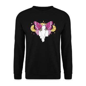 Butterfly Halloween Trick Or Treat Insect Lover - Unisex Sweatshirt - black - Front - Alina (178cm) & Michal (187cm)