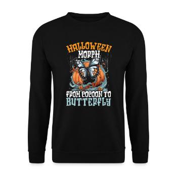 Butterfly Halloween Trick Or Treat Insect Lover - Unisex Sweatshirt - black - Front - Alina (178cm) & Michal (187cm)