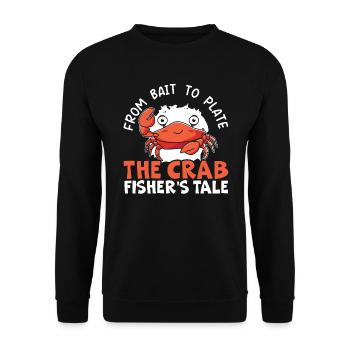 Krabbenfischen Krabbenfischer Krabbenfischer Krabben - Unisex Pullover - Schwarz - Vorne - Alina (178cm) & Michal (187cm)