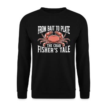 Krabbenfischen Krabbenfischer Krabbenfischer Krabben - Unisex Pullover - Schwarz - Vorne - Alina (178cm) & Michal (187cm)