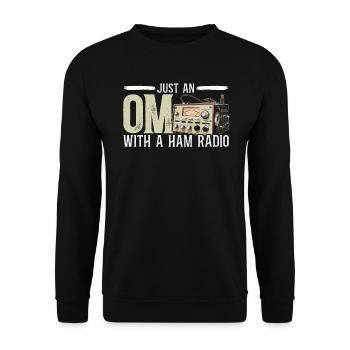 Amateurfunker Morsecode Radioaktivität - Unisex Pullover - Schwarz - Vorne - Alina (178cm) & Michal (187cm)