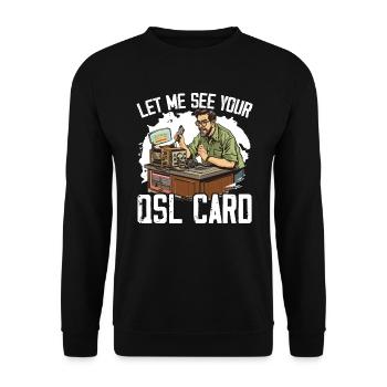 Ham Radio Operator Morse Code Radioactivity - Unisex Sweatshirt - black - Front - Alina (178cm) & Michal (187cm)