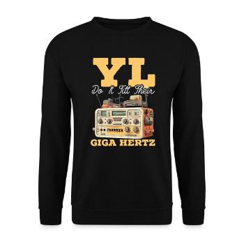 Ham Radio Operator Morse Code Radioactivity - Unisex Sweatshirt - black - Front - Alina (178cm) & Michal (187cm)
