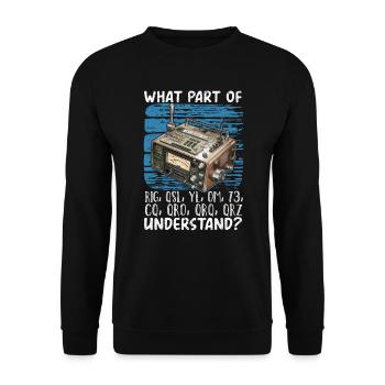 Ham Radio Operator Morse Code Radioactivity - Unisex Sweatshirt - black - Front - Alina (178cm) & Michal (187cm)