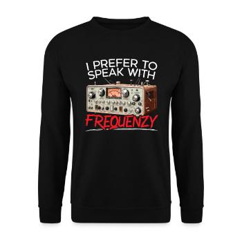 Ham Radio Operator Morse Code Radioactivity - Unisex Sweatshirt - black - Front - Alina (178cm) & Michal (187cm)