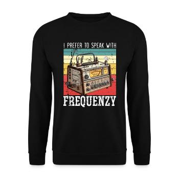 Ham Radio Operator Morse Code Radioactivity - Unisex Sweatshirt - black - Front - Alina (178cm) & Michal (187cm)