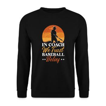 Entraîneur de baseball Joueur de baseball Sport d’équipe de baseball - Sweat-shirt Unisexe - noir - Devant - Alina (178cm) & Michal (187cm)