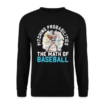 Baseball Mathe-Liebhaber Mathematiker Baseballspieler - Unisex Pullover - Schwarz - Vorne - Alina (178cm) & Michal (187cm)