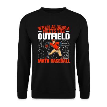 Baseball Mathe-Liebhaber Mathematiker Baseballspieler - Unisex Pullover - Schwarz - Vorne - Alina (178cm) & Michal (187cm)