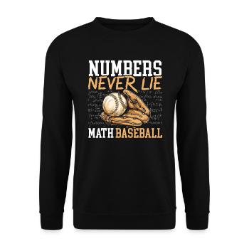 Baseball Mathe-Liebhaber Mathematiker Baseballspieler - Unisex Pullover - Schwarz - Vorne - Alina (178cm) & Michal (187cm)