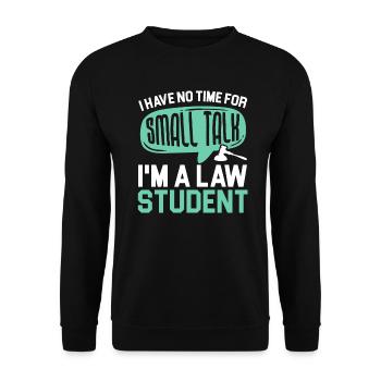 Juris Doctor Jurisprudence Law Attorney Lawyer - Unisex Sweatshirt - black - Front - Alina (178cm) & Michal (187cm)