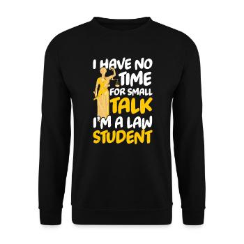 Juris Doctor Jurisprudence Law Attorney Lawyer - Unisex Sweatshirt - black - Front - Alina (178cm) & Michal (187cm)