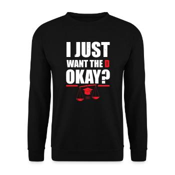 Juris Doctor Jurisprudence Law Attorney Lawyer - Unisex Sweatshirt - black - Front - Alina (178cm) & Michal (187cm)