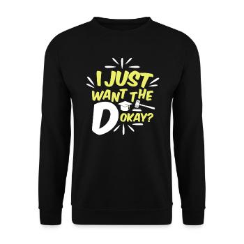 Juris Doctor Jurisprudence Law Attorney Lawyer - Unisex Sweatshirt - black - Front - Alina (178cm) & Michal (187cm)