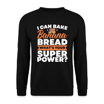 Banana Bread Baker Bakery Baking Chef Cook Food - Unisex Sweatshirt - black - Front - Alina (178cm) & Michal (187cm)