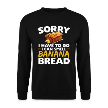 Banana Bread Baker Bakery Baking Chef Cook Food - Unisex Sweatshirt - black - Front - Alina (178cm) & Michal (187cm)
