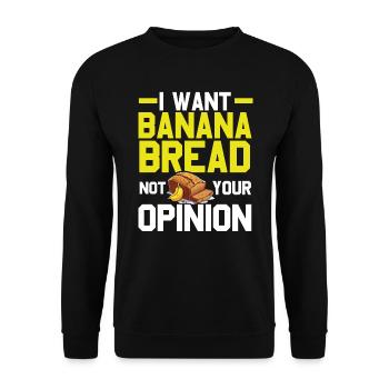Pain aux bananes Baker Boulangerie Chef cuisinier Cuisiner - Sweat-shirt Unisexe - noir - Devant - Alina (178cm) & Michal (187cm)