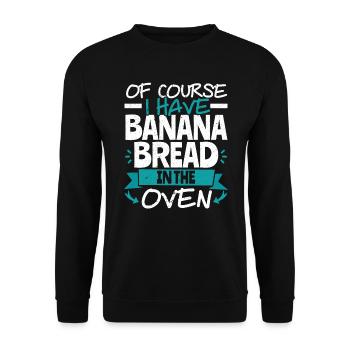 Pain aux bananes Baker Boulangerie Chef cuisinier Cuisiner - Sweat-shirt Unisexe - noir - Devant - Alina (178cm) & Michal (187cm)