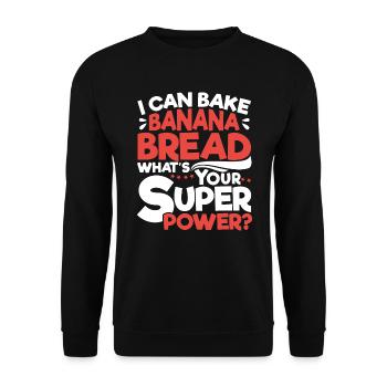 Banana Bread Baker Bakery Baking Chef Cook Food - Unisex Sweatshirt - black - Front - Alina (178cm) & Michal (187cm)