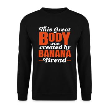 Banana Bread Baker Bakery Baking Chef Cook Food - Unisex Sweatshirt - black - Front - Alina (178cm) & Michal (187cm)