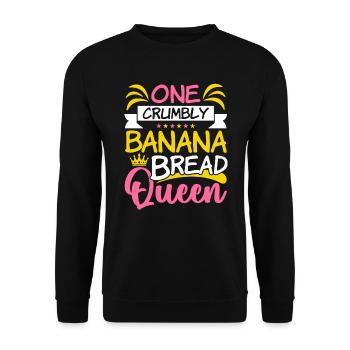 Pain aux bananes Baker Boulangerie Chef cuisinier Cuisiner - Sweat-shirt Unisexe - noir - Devant - Alina (178cm) & Michal (187cm)