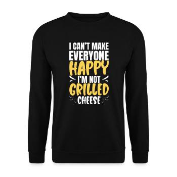 Love Grilled Cheese Please Cheesemaker Cheesy Food - Unisex Sweatshirt - black - Front - Alina (178cm) & Michal (187cm)