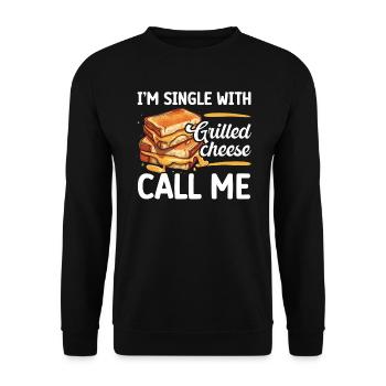 Love Grilled Cheese Please Cheesemaker Cheesy Food - Unisex Sweatshirt - black - Front - Alina (178cm) & Michal (187cm)