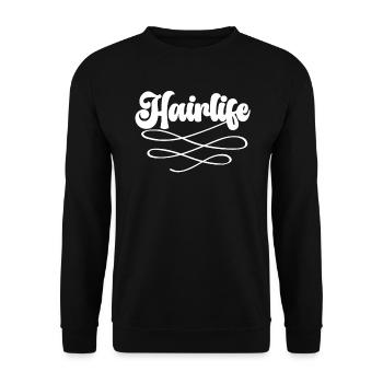 Friseur - Unisex Pullover - Schwarz - Vorne - Alina (178cm) & Michal (187cm)