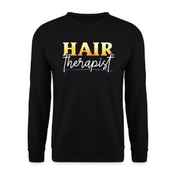 Coiffeur Coupe de cheveux Coiffeur Barbier Barbier - Sweat-shirt Unisexe - noir - Devant - Alina (178cm) & Michal (187cm)