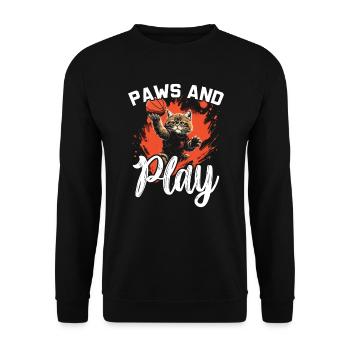 Basketball Cat Basketteur Joueur de basket-ball J’aime le basket-ball - Sweat-shirt Unisexe - noir - Devant - Alina (178cm) & Michal (187cm)