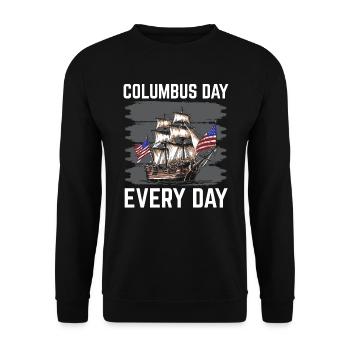 Christopher Columbus Italian American Columbus Day - Unisex Sweatshirt - black - Front - Alina (178cm) & Michal (187cm)