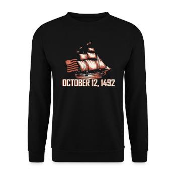 Christoph Kolumbus Italienisch-Amerikanischer Kolumbus-Tag - Unisex Pullover - Schwarz - Vorne - Alina (178cm) & Michal (187cm)