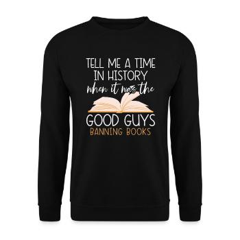 Buchliebhaber Bücherwurm Lesen Bibliothekarische Ausbildung - Unisex Pullover - Schwarz - Vorne - Alina (178cm) & Michal (187cm)