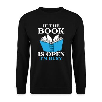 Book Lover Bookworm Reading Librarian Education - Unisex Sweatshirt - black - Front - Alina (178cm) & Michal (187cm)